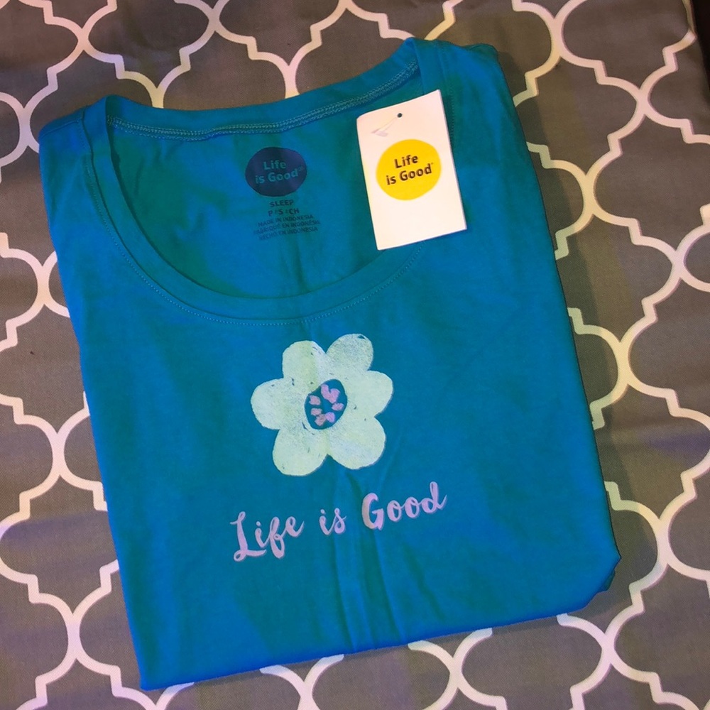 Life is Good sleep shirt